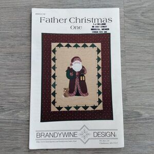 Vintage Santa Wall Quilt Sewing Pattern 22" x 27.5" Quilted Father Christmas